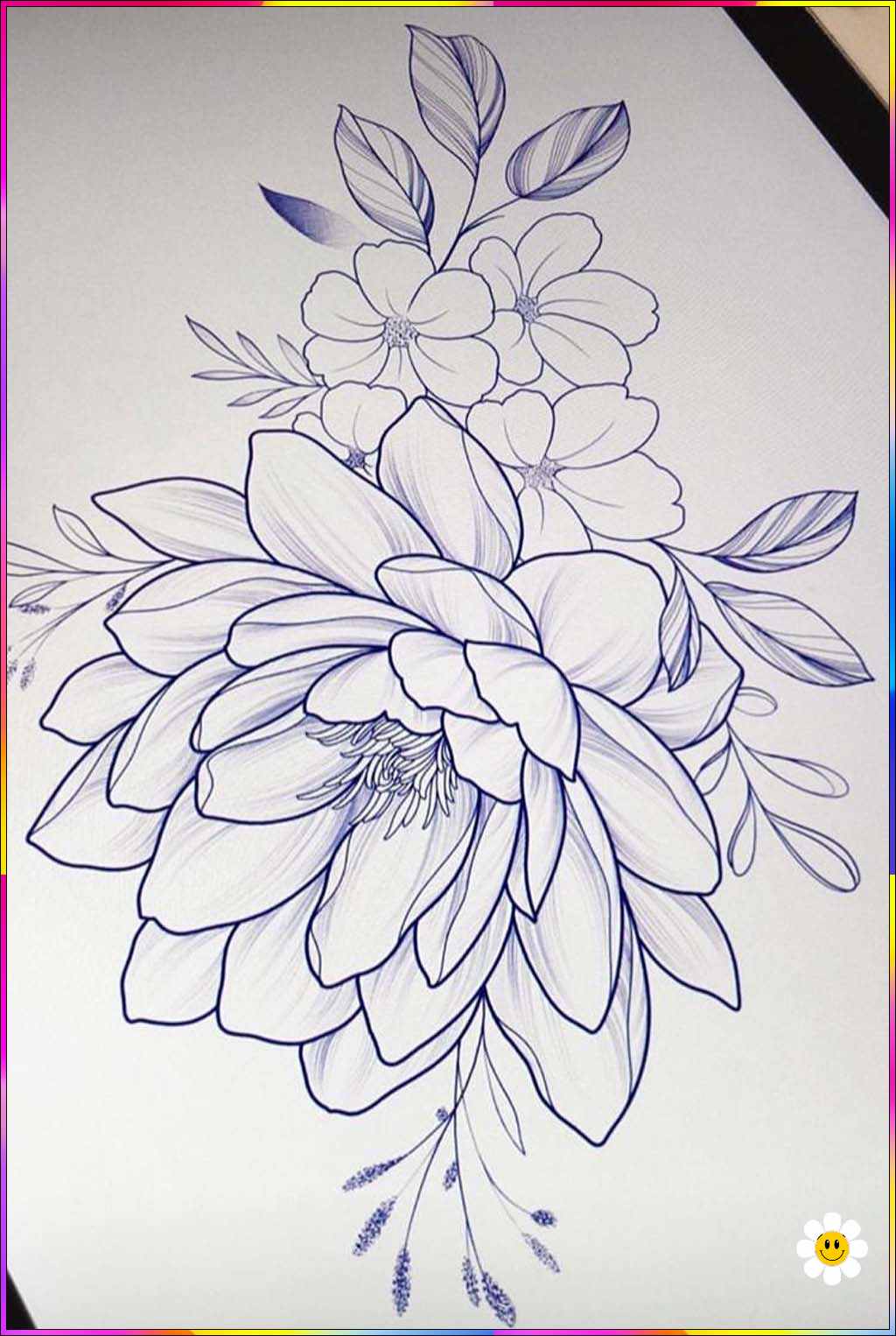 cute flower drawings easy
