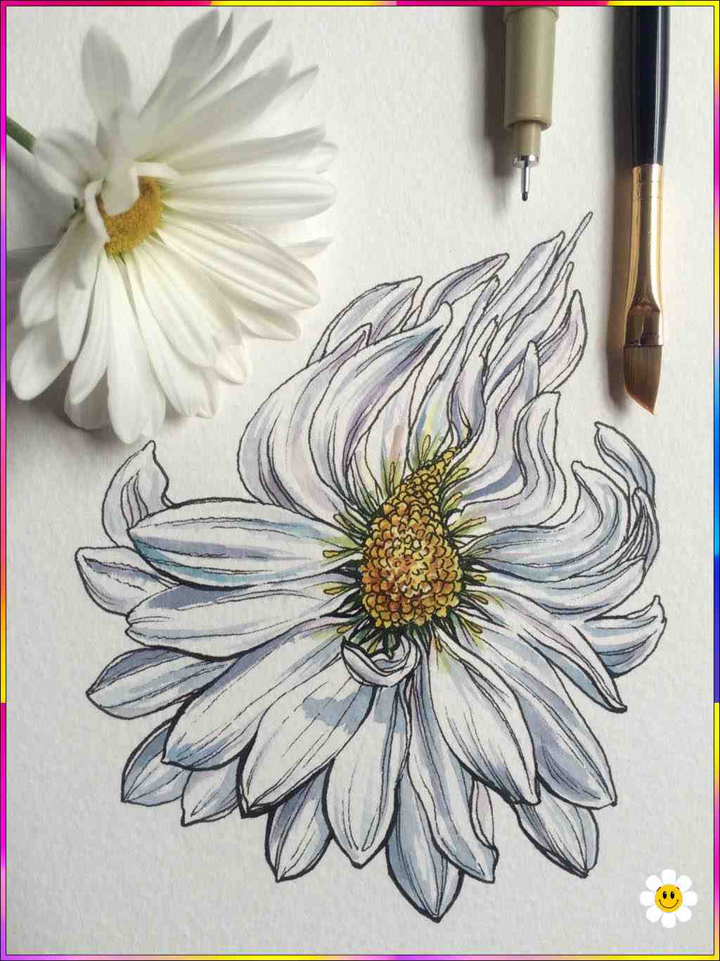 flower drawing image

