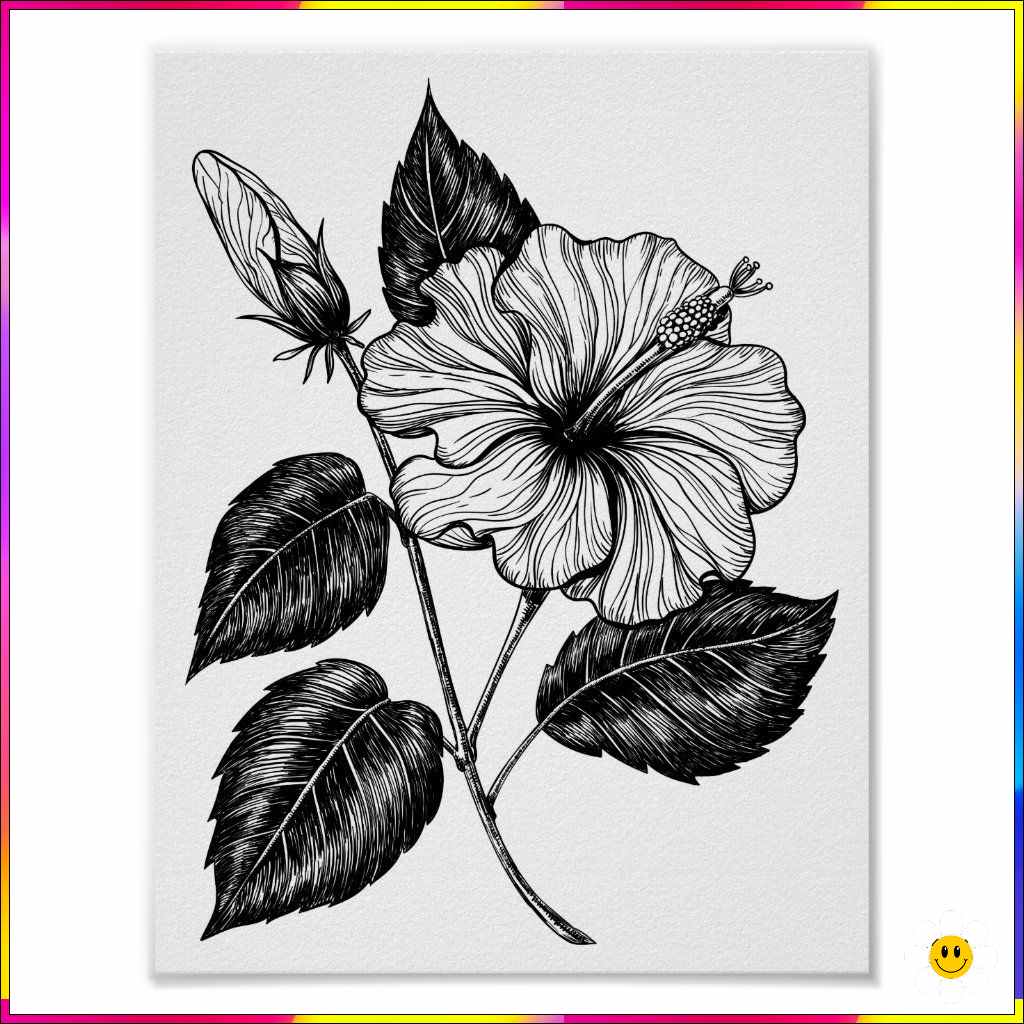 flower drawing realistic

