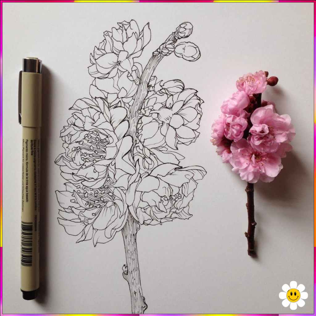 artistic flower drawing
