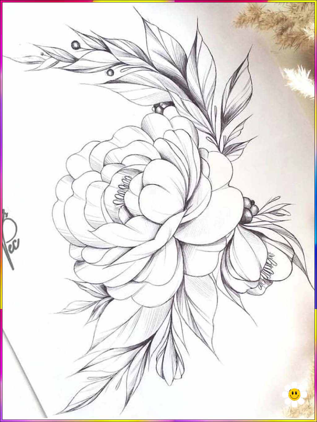 draw a cute flower
