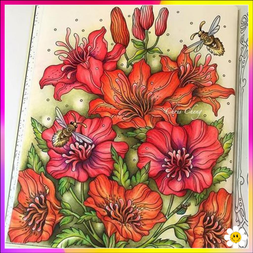 colorful flower drawing ideas

