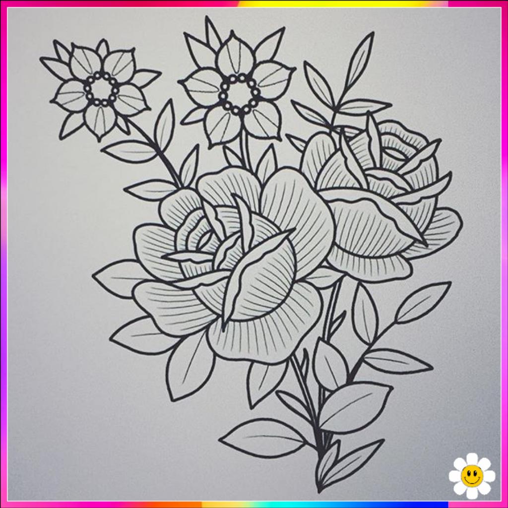 easy to draw flower
