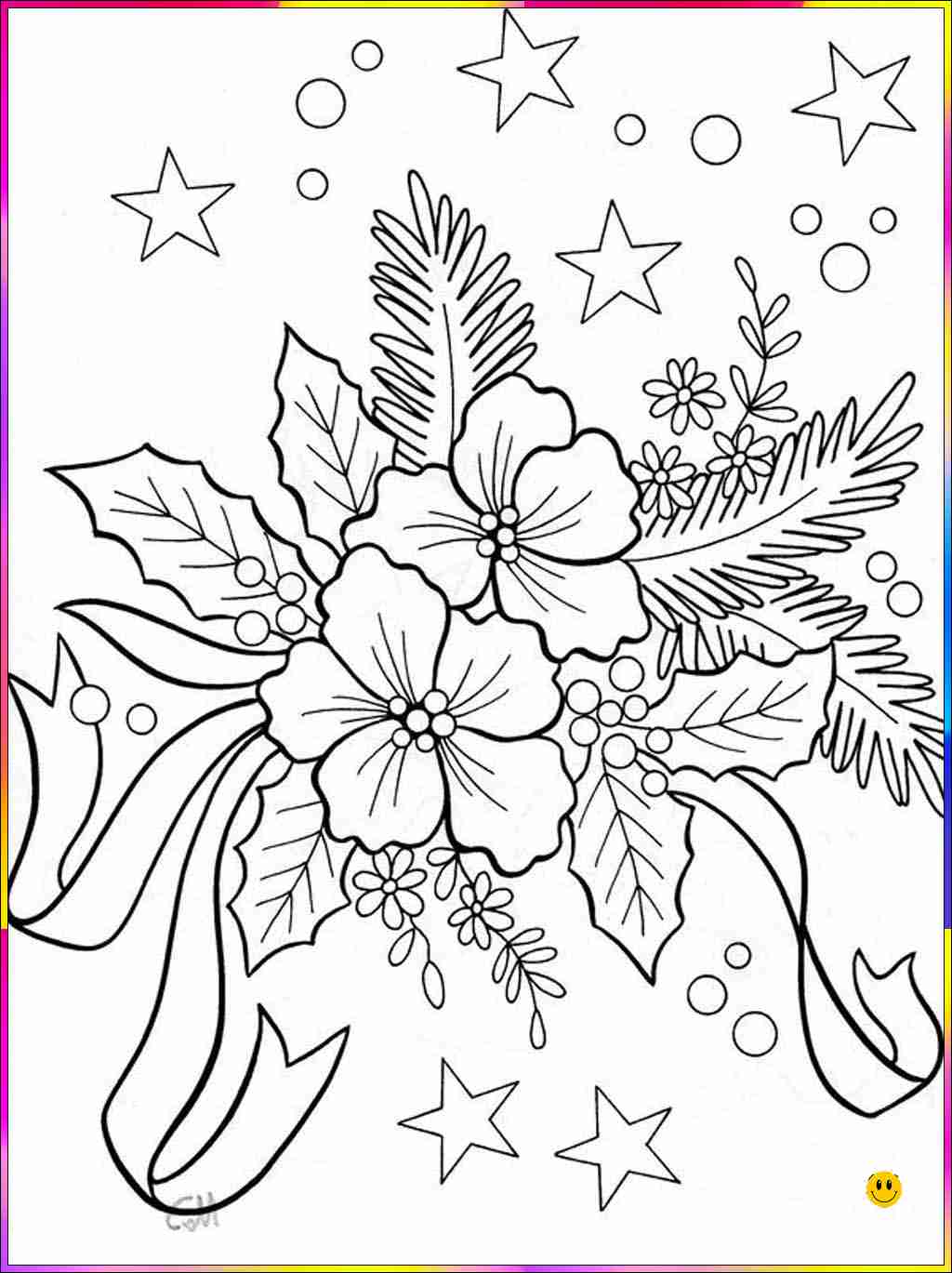 flower drawing for coloring
