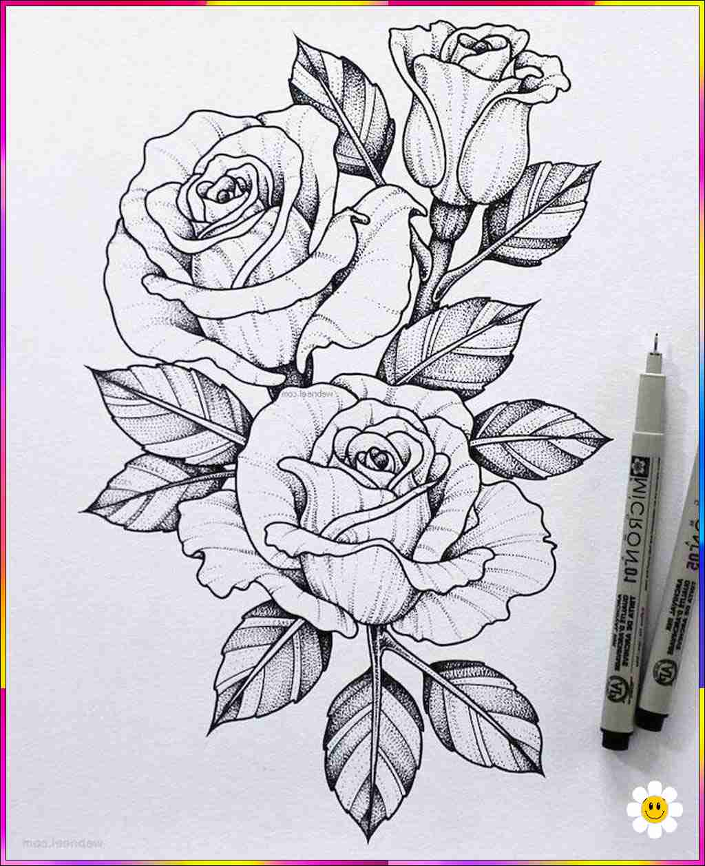 flower sketch drawing
