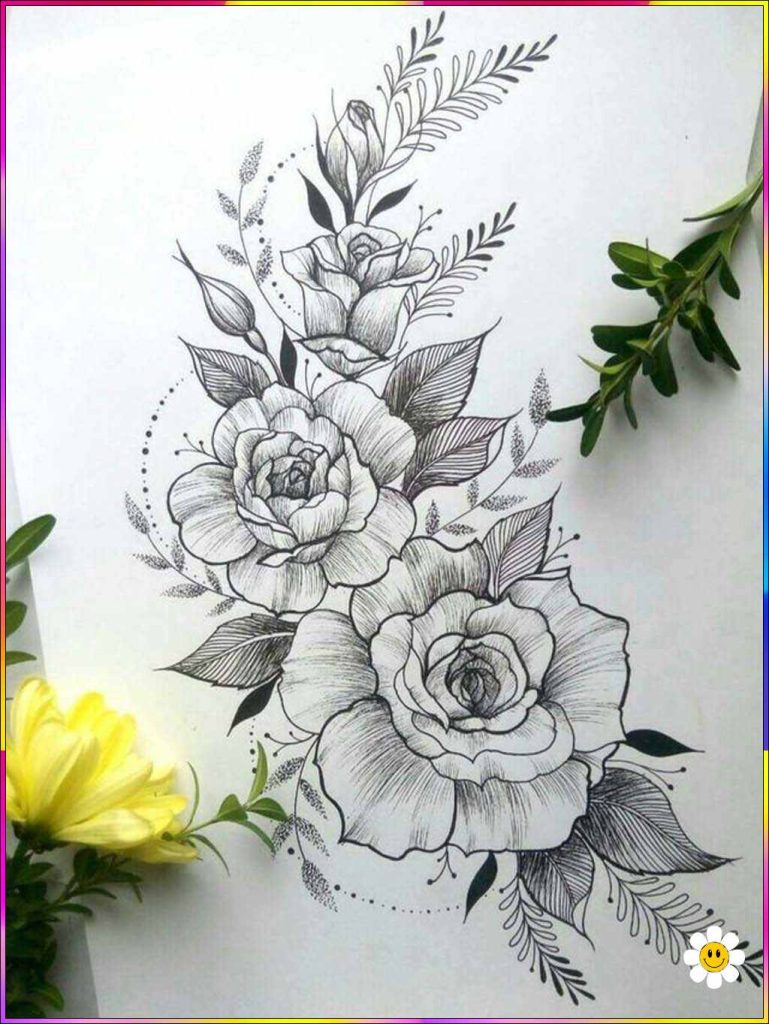 beautiful flower drawing
