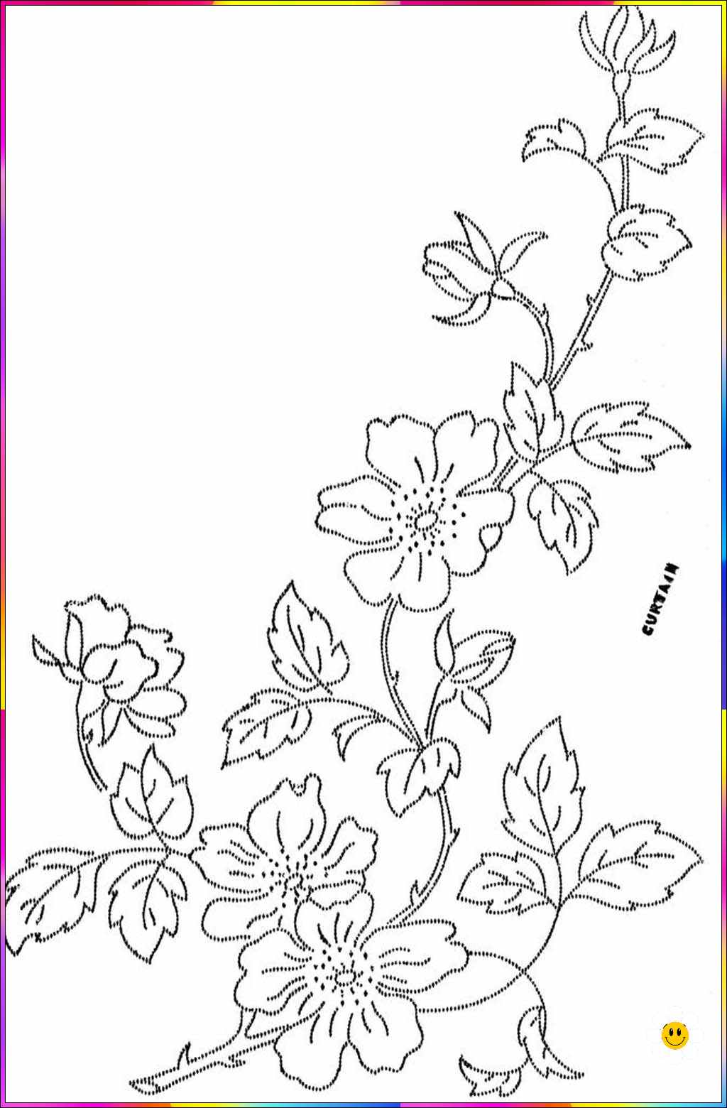 flower outline drawing
