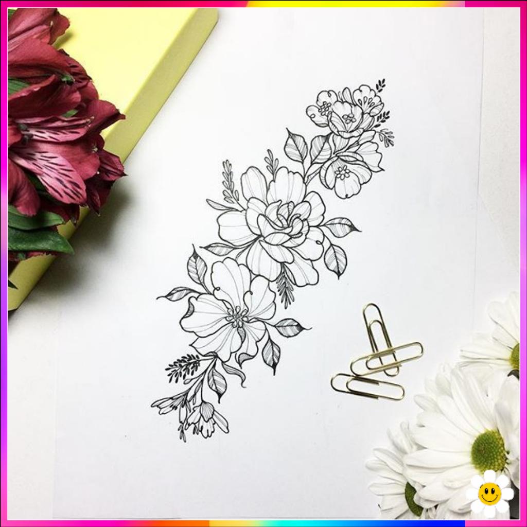 easy flower pencil drawing
