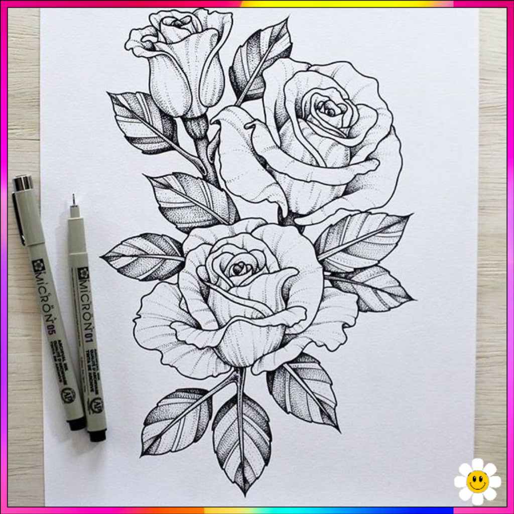 easy cute flower drawings
