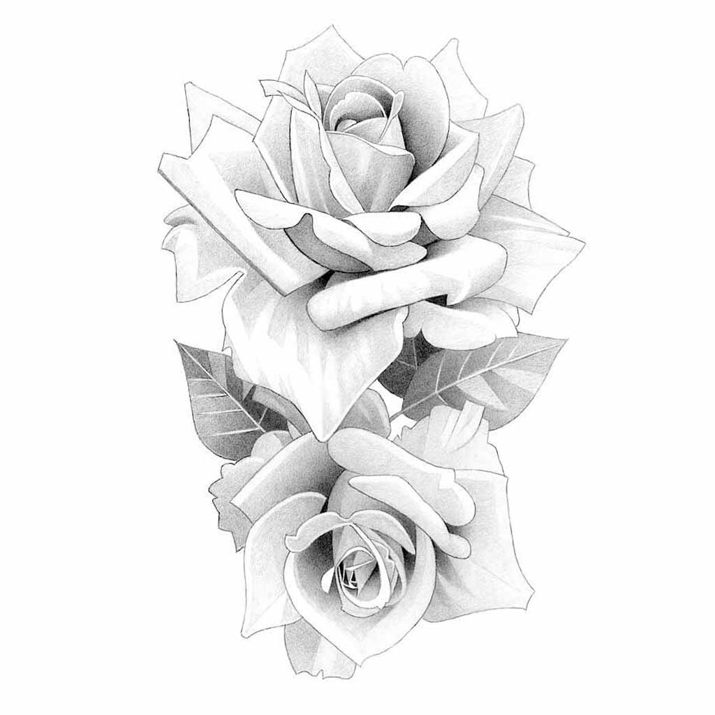 easy black and white flower drawings
