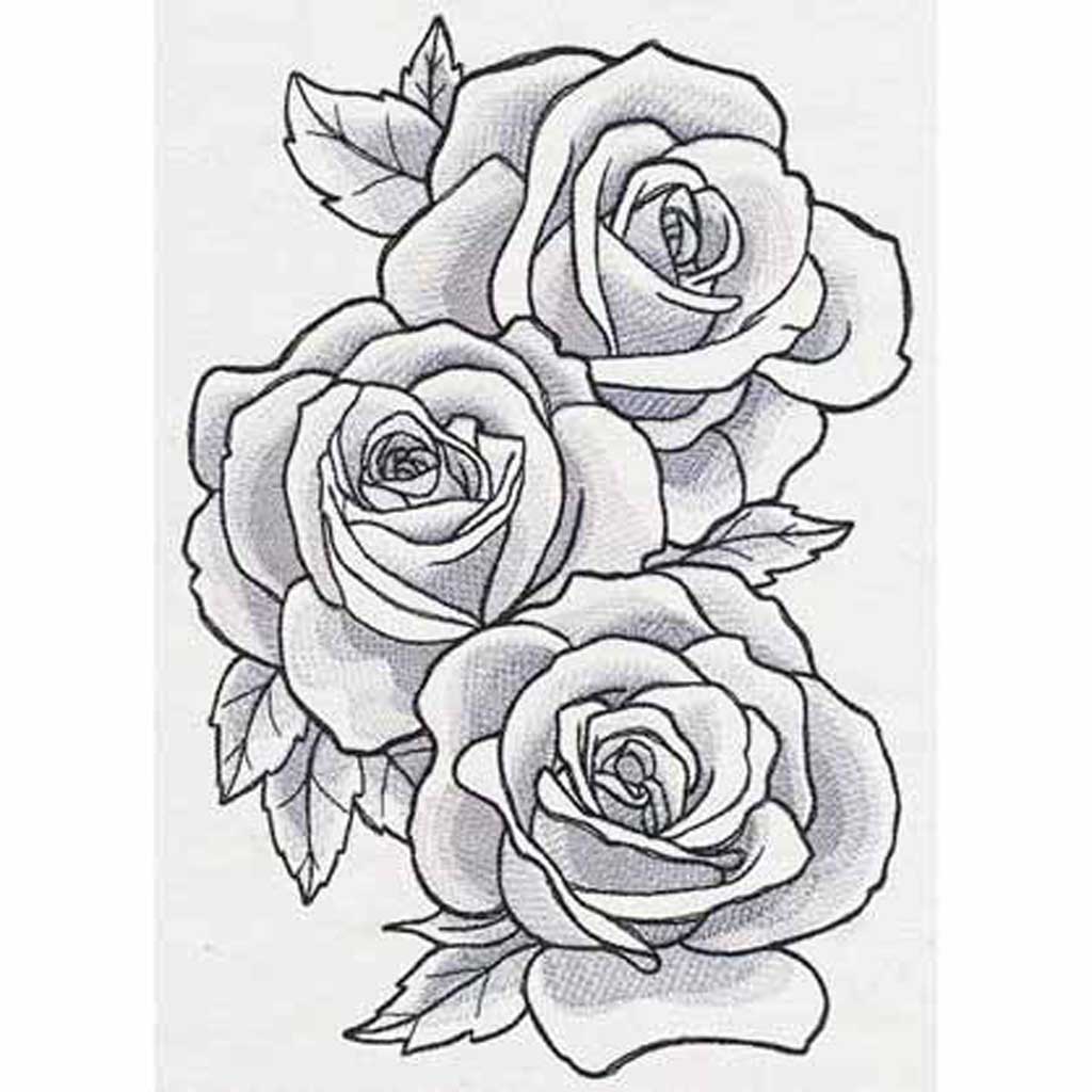 black and white line drawings flower
