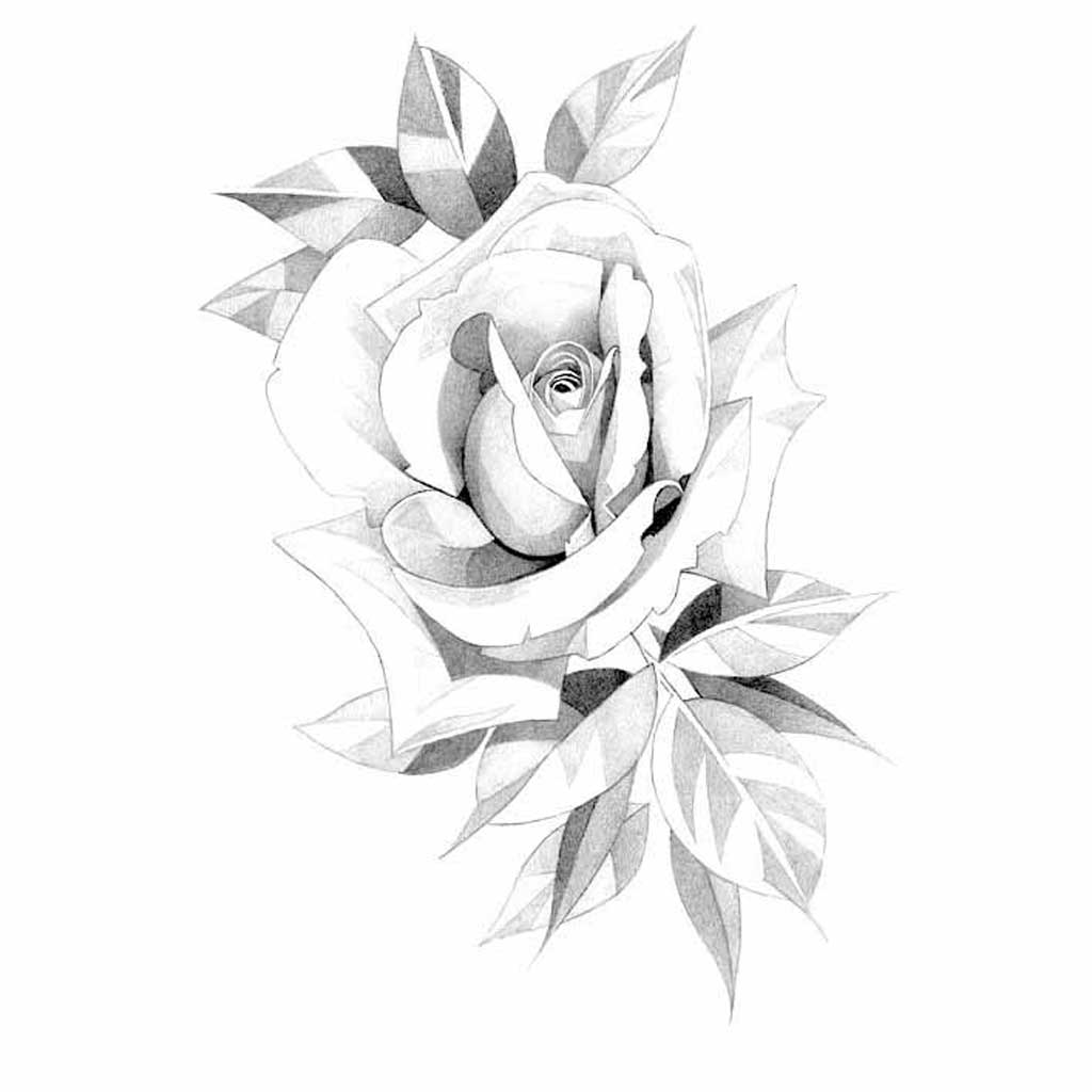 flower drawing black and white
