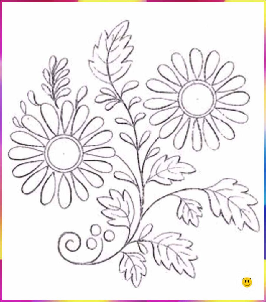 cute flower drawings easy