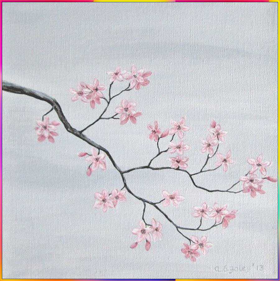 pencil cherry blossom drawing