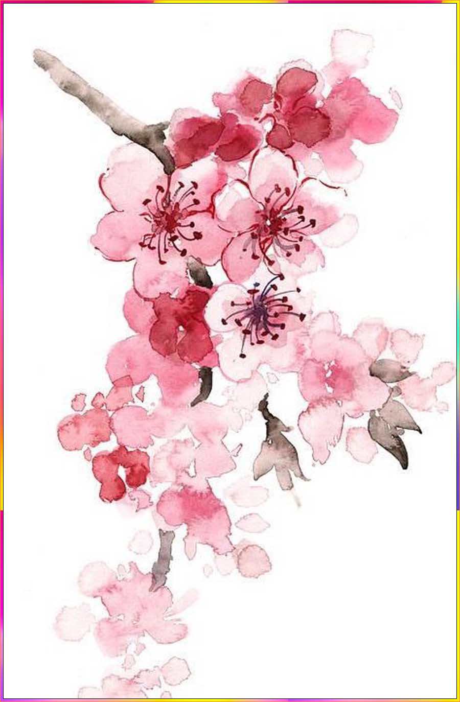 cherry blossom easy to draw