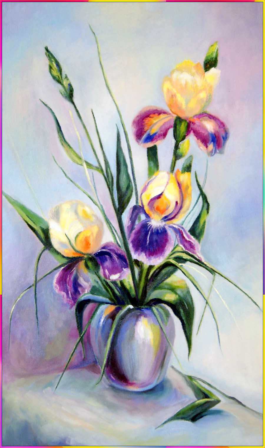 draw an iris flower