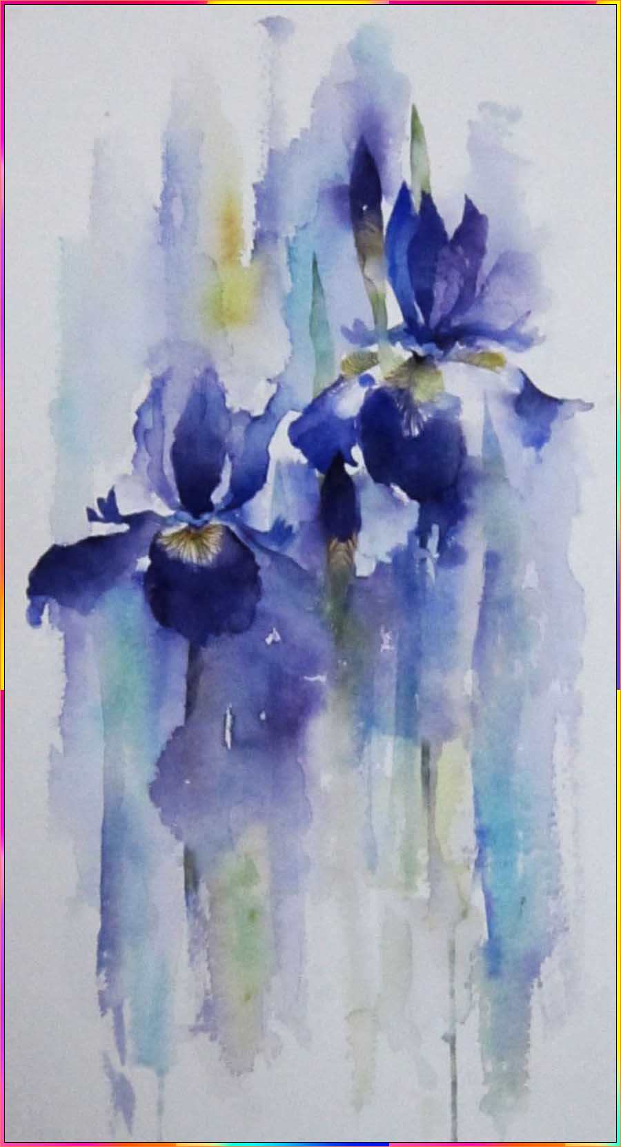 iris flower easy drawing