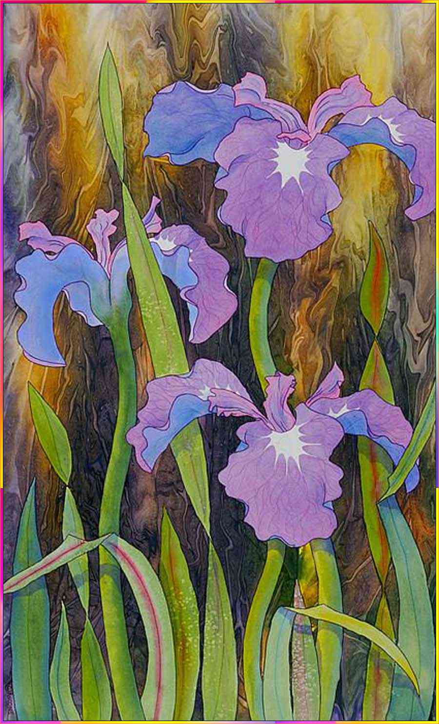 drawing iris flower