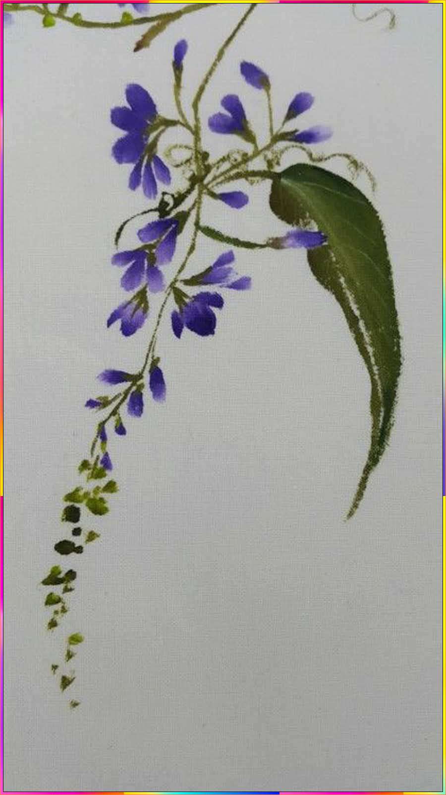 wisteria flower drawing